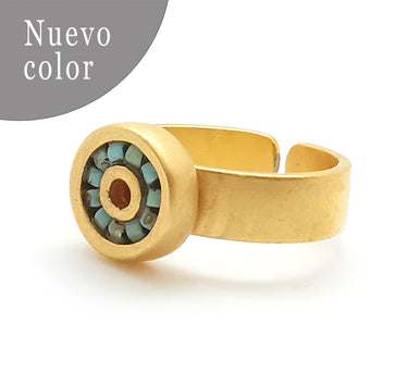 Anillo iris dorado